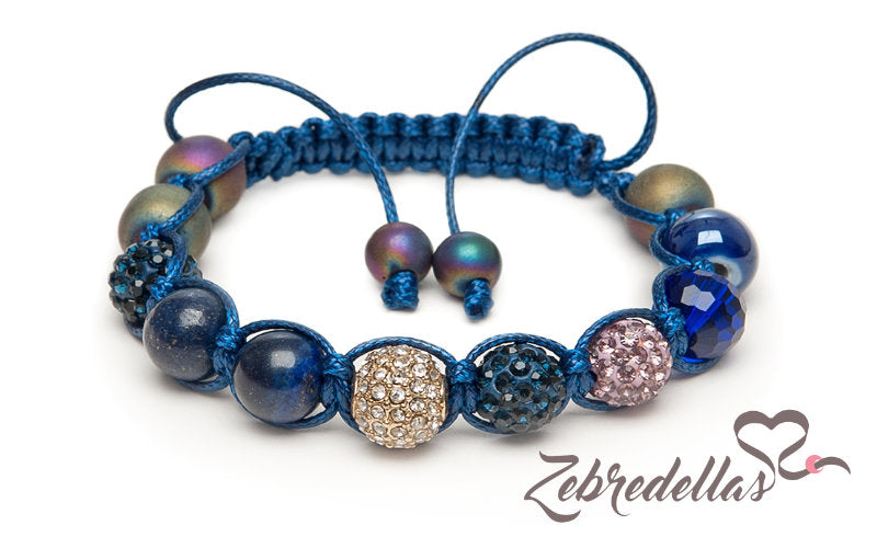 Lapis Lazuli & Indigo – 10mm Braided Bracelet