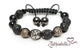 Dalmatian Jasper & Onyx – 10mm Braided Bracelet