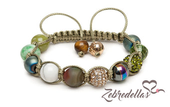 Frosted Malachite & Jade Mosaic – 10mm Braided Bracelet