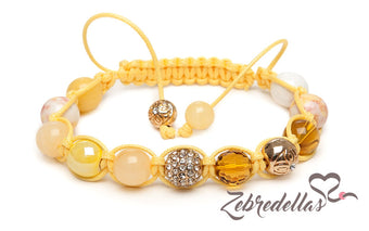 Yellow Jade & Jade Mosaic – 10mm Braided Bracelet