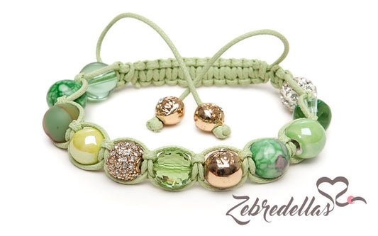 Frosted Malachite & Jade Mosaic – 10mm Braided Bracelet