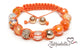 Jade Mosaic & Orange Cats Eye – 10mm Braided Bracelet