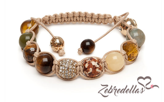 Tiger’s Eye & Yellow Jade – 10mm Braided Bracelet