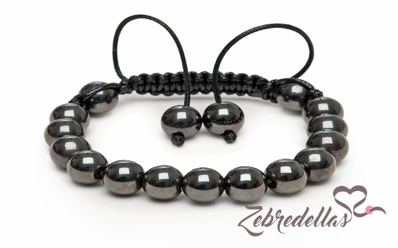 Hematite – 10mm Braided Bracelet