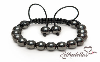 Hematite – 10mm Braided Bracelet