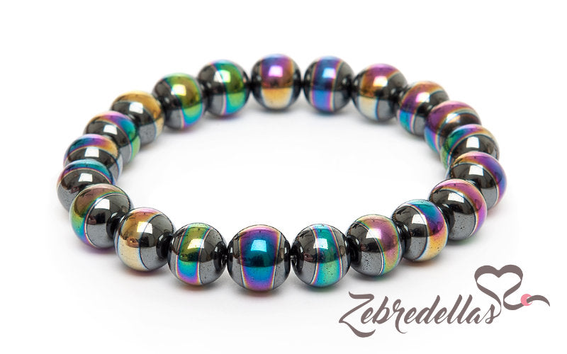 Oil Slick Hematite – Elastic Bracelet