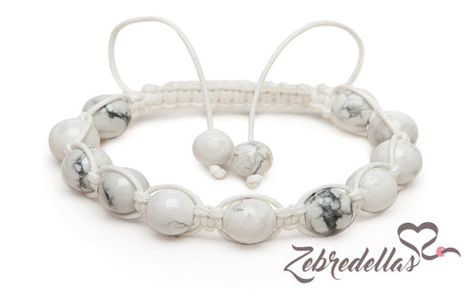 Howlite – 10mm Braided Bracelet
