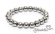 Platinum Tone Hematite – Elastic Bracelet