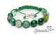 Malachite & African Turquoise – 10mm Braided Bracelet  (silver accents)