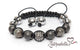 Labradorite & Hematite – 10mm Braided Bracelet
