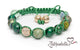 Malachite & African Turquoise – 10mm Braided Bracelet (gold accents)