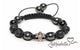 Onyx & Fleur De Lis – 10mm Braided Bracelet