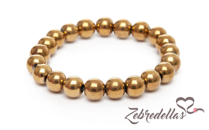 Gold Tone Hematite – Elastic Bracelet