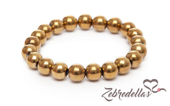 Gold Tone Hematite – Elastic Bracelet