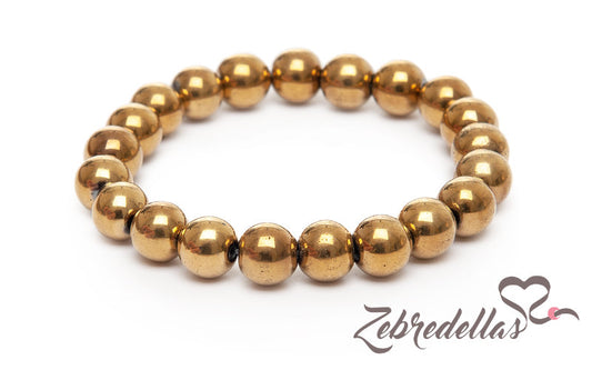 Gold Tone Hematite – Elastic Bracelet