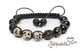 Dalmatian Jasper & Onyx Mantra – 10mm Braided Bracelet