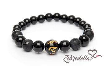 Onyx Mantra – Mixed Size Elastic Bracelet