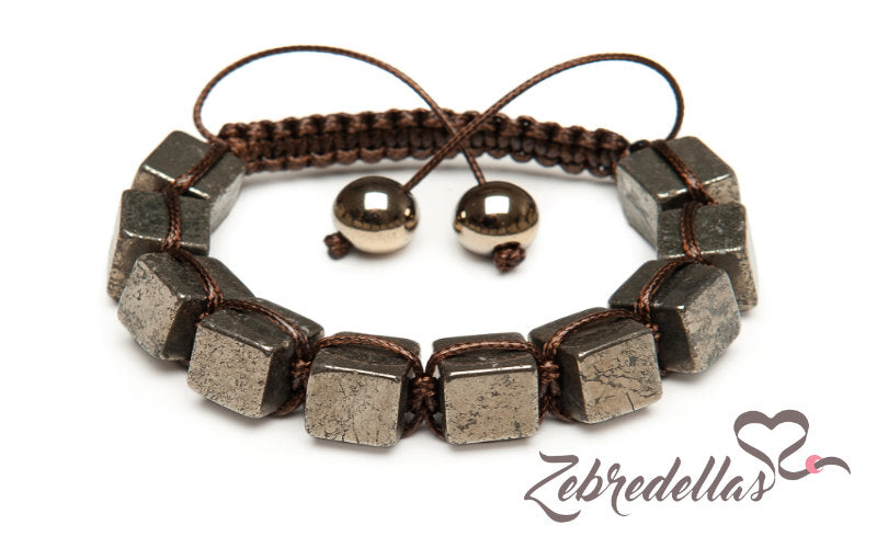 Pyrite – 10mm Braided Bracelet
