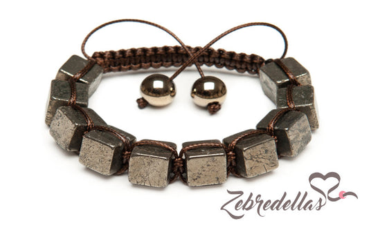 Pyrite – 10mm Braided Bracelet