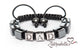 Cubed Hematite “DAD” – 8mm Braided Bracelet