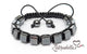 Cubed Hematite – 8mm Braided Bracelet