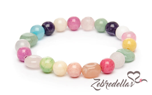 Aventurine, Amethyst & Moonstone – Elastic Bracelet