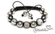 Howlite & Silver Hematite – 10mm Braided Bracelet