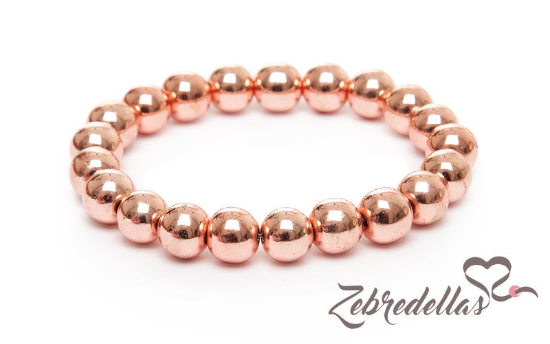 Rose Gold Hematite – Elastic Bracelet