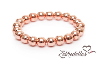 Rose Gold Hematite – Elastic Bracelet