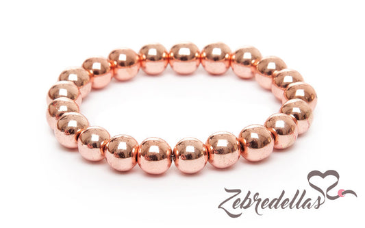 Rose Gold Hematite – Elastic Bracelet