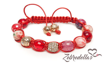 Jade Mosaic & Dragon’s Vein Agate – 10mm Braided Bracelet